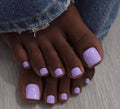Solid color toenails